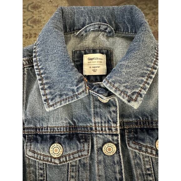 Gap Kids Blue 100% Cotton Button Front Denim Vest Size Small - Picture 4 of 9